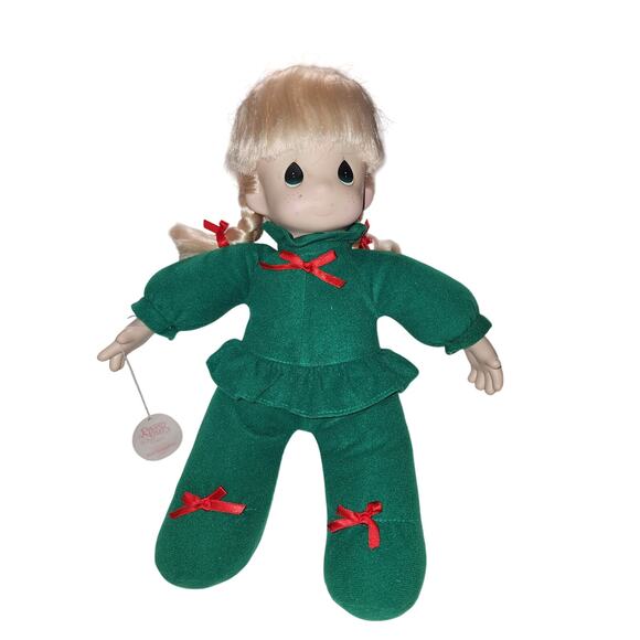 Precious Moments Nikki 1995 Christmas Doll Porcelain Head Hands - Picture 1 of 6